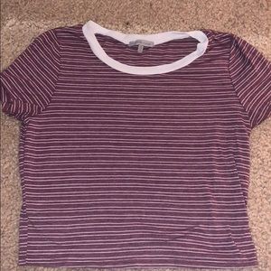 Red striped Crop Top